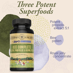 Honey Gardens ZAND Royal Jelly concentrate close-up highlights nourishing botanicals.