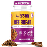 HONEYBEEZONE Bee Bread Capsules bottle with label