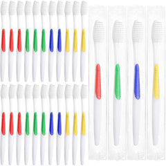 Honeydak 200-pack disposable toothbrushes in four colors