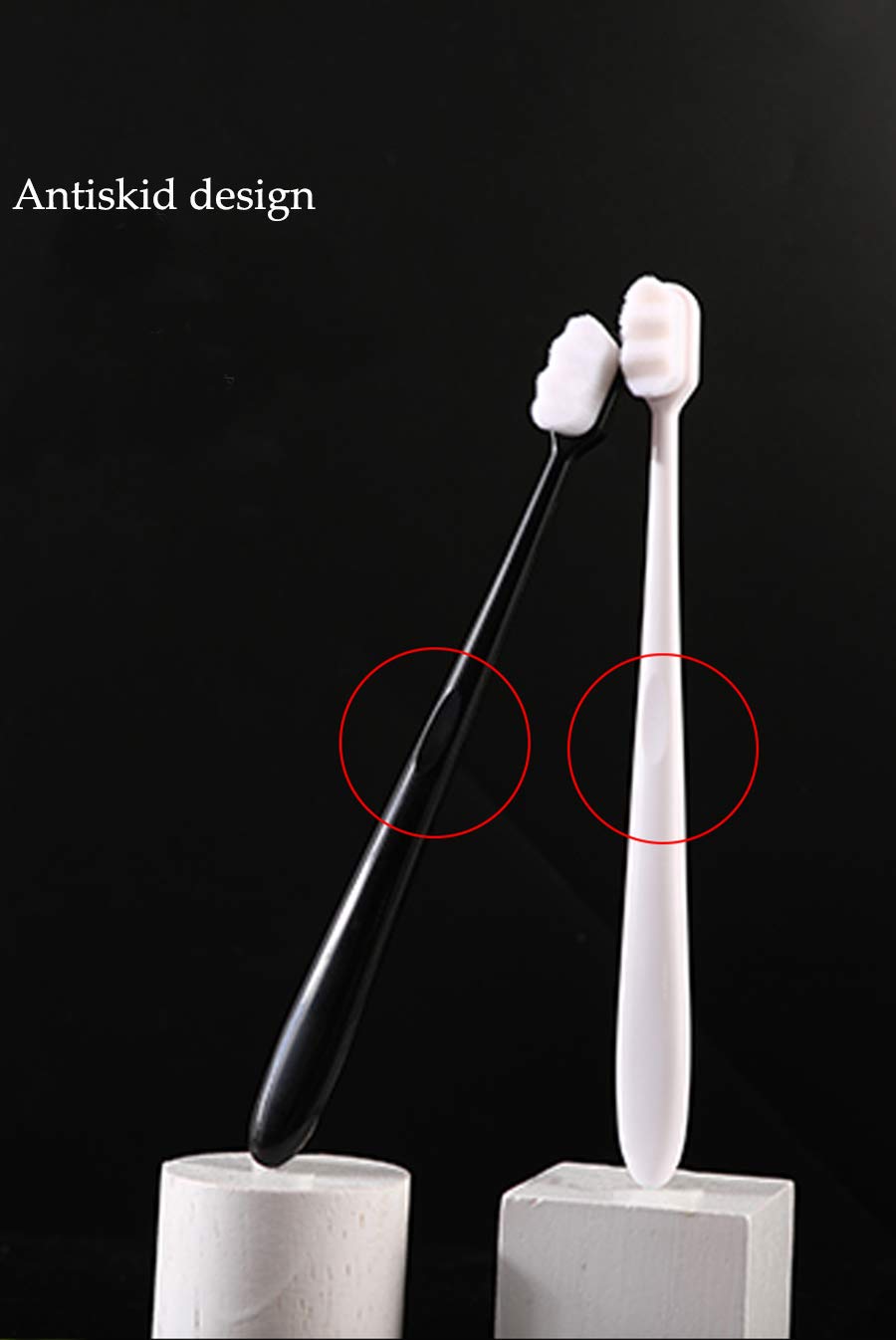 Ergonomic toothbrush handle and slim head design