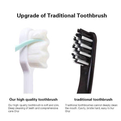 Fine-tip bristles massaging gums