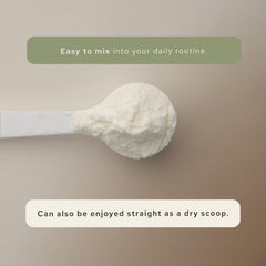 HONOR colostrum powder shown in shake bottle for easy mixing into smoothies.