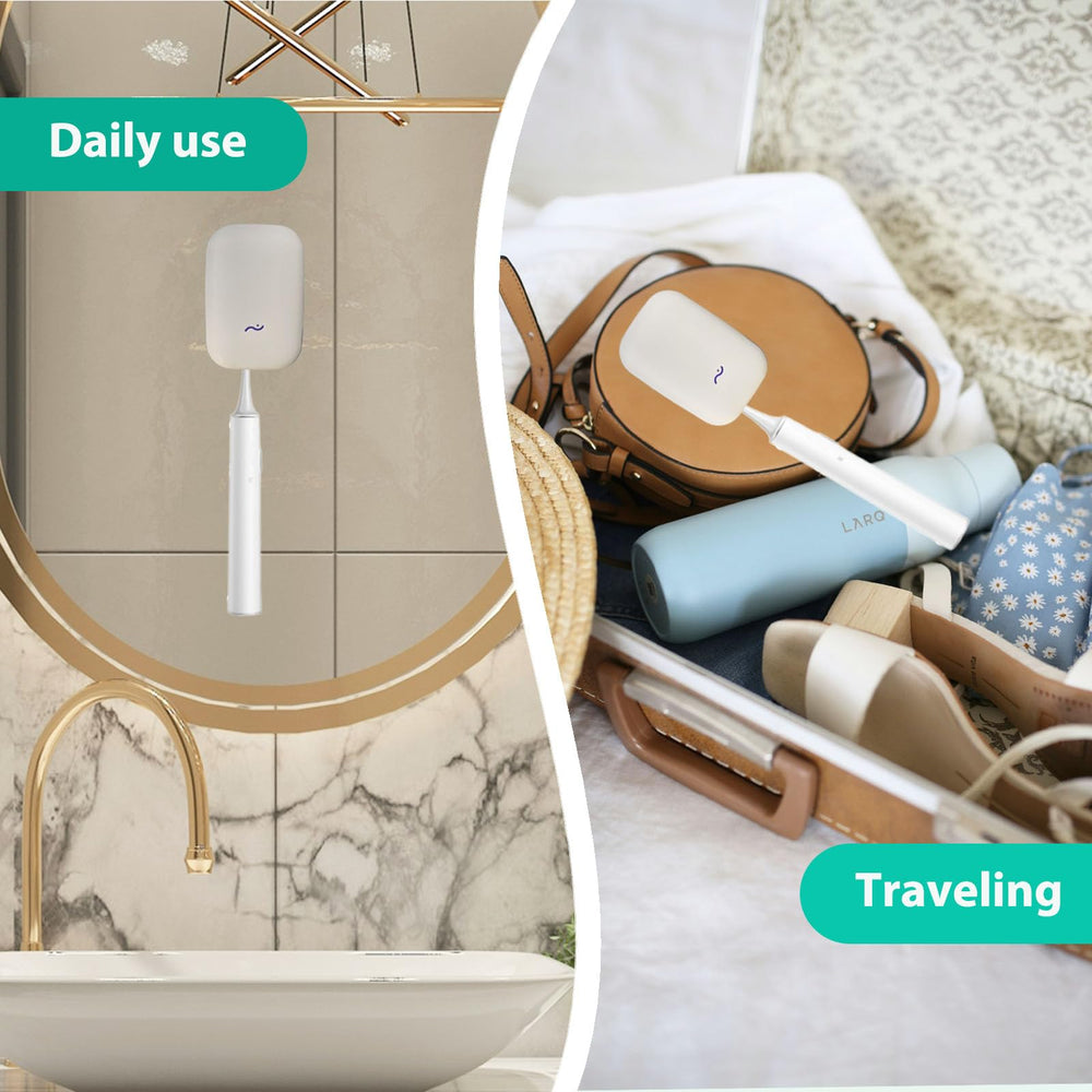 White Honzoe toothbrush cleaner case for home storage