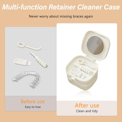 Includes hook, bite adhesive, and cleaning brush