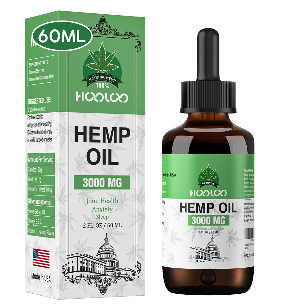 HOOLOO Hemp Oil bottle for adults – bedtime use