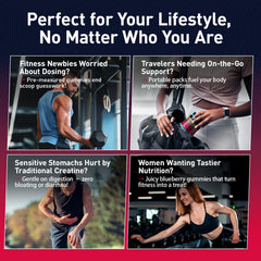 Lifestyle shot of gummies for workouts and active living