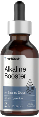 Horbaach Alkaline Water Drops 2 oz front view bottle