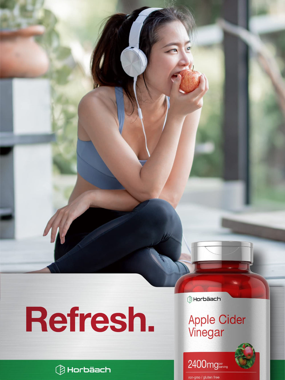 Pack of two Horbäach Apple Cider Vinegar Capsule bottles