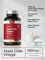 Horbaach Apple Cider Vinegar Capsules non-GMO and gluten-free badge visible
