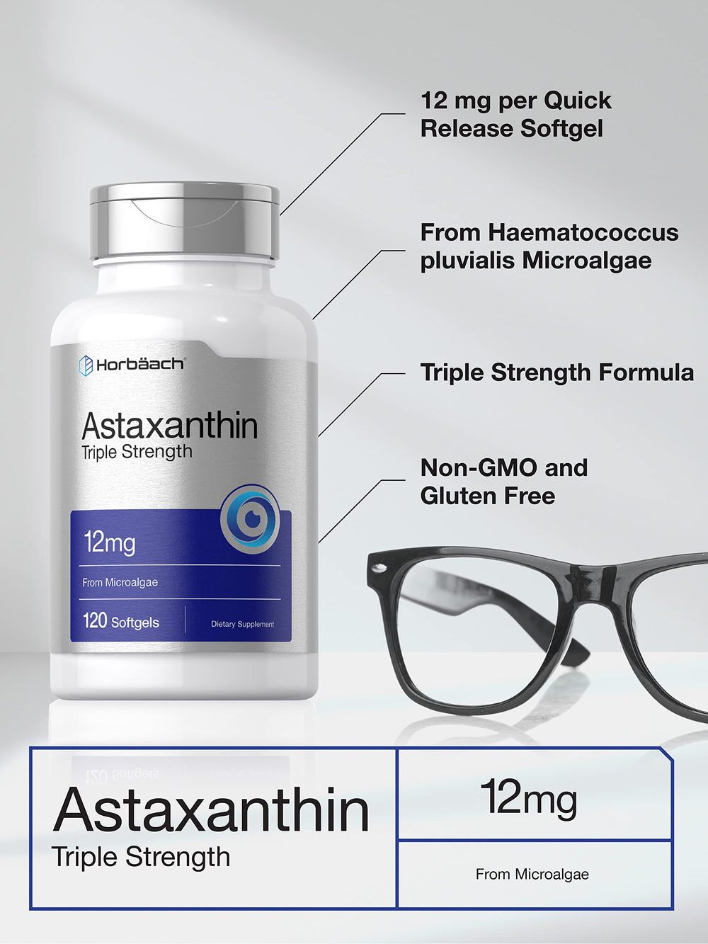 Close-up of orange astaxanthin softgels