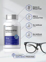 Nutrition facts panel for Horbaach Astaxanthin