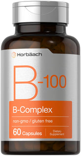 Horbäach B-100 Complex Vitamin bottle and label