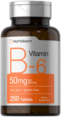 Horbäach Vitamin B6 50mg bottle with 250 tablets