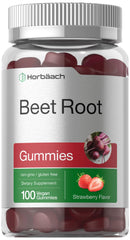 Horbäach Beet Root Gummies packaging showing 100-count bottle
