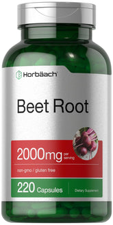 Horbäach Beet Root Powder Capsules bottle front label