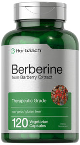 Horbaach Berberine HCL supplement bottle front view