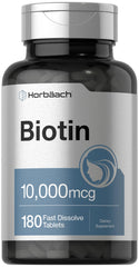 Horbäach Biotin 10000mcg fast-dissolve tablets bottle