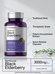 Horbaach Black Elderberry capsules and packaging