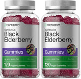 Bottle of Horbaach Black Elderberry Gummies 120-count in pack 2