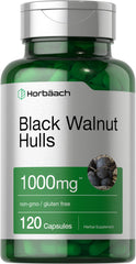 Horbaach Black Walnut Hulls Capsules bottle label
