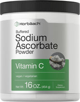 Horbäach Buffered Sodium Ascorbate Vitamin C Powder bottle 16 oz