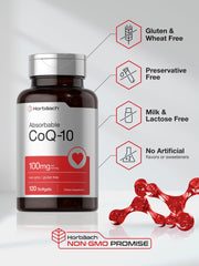 Ingredient panel of Horbaach CoQ10 100mg Softgels