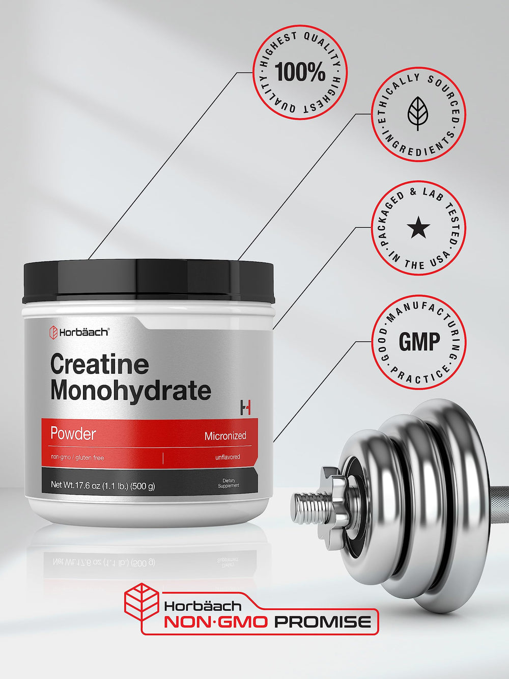 Label highlighting gluten-free, non-GMO, vegetarian attributes