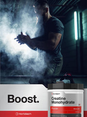 Serving size and 5000 mg Creatine Monohydrate per serving on label