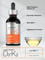 MK-7 and Vitamin D3 active ingredients illustration