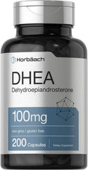 Horbäach DHEA 100mg bottle for daily wellness support.
