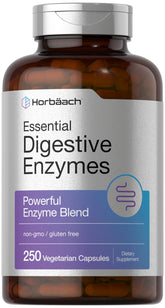 Horbäach Essential Digestive Enzymes bottle — 250 capsules