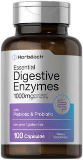 Horbäach Essential Digestive Enzymes bottle – 100 capsules