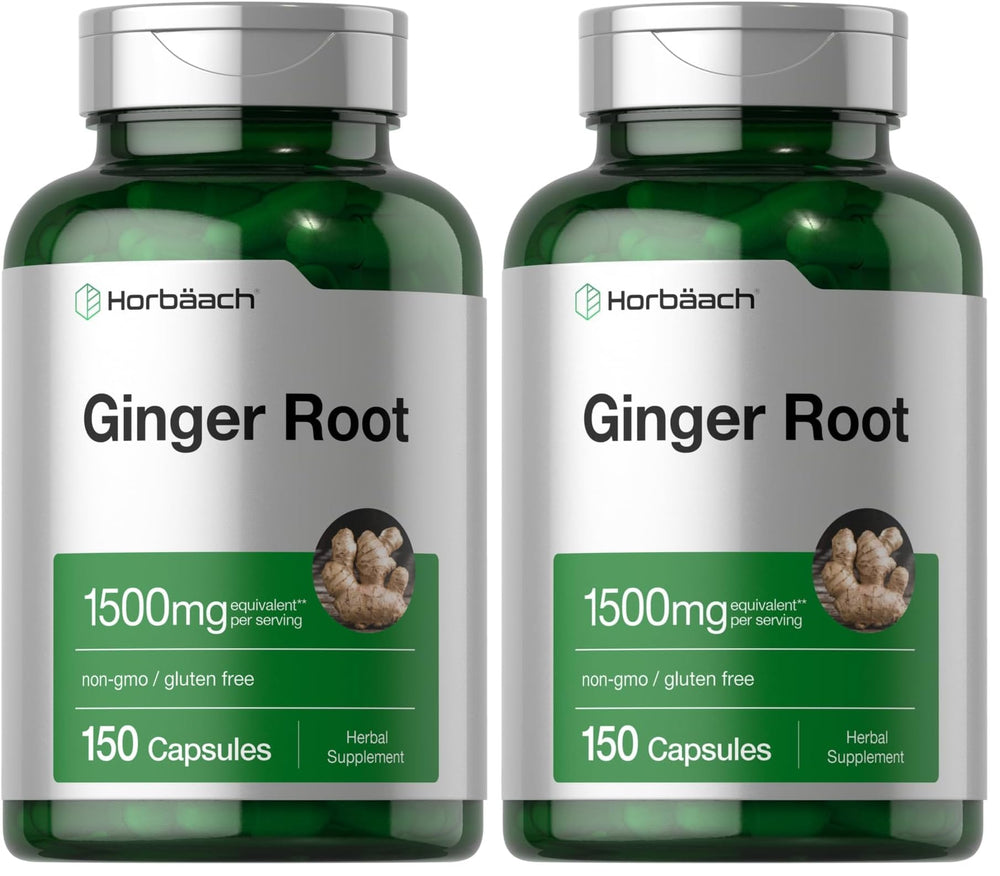 Horbäach Ginger Root Capsules bottle front view