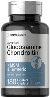 Horbäach Glucosamine Chondroitin MSM Turmeric bottle label