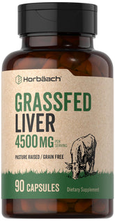 Horbäach Grass Fed Beef Liver bottle front label