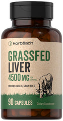 Horbäach Grass Fed Beef Liver bottle front label
