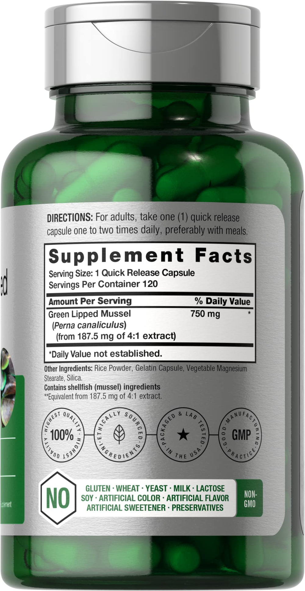 Freeze-dried green lipped mussel capsules by Horbäach