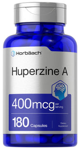 Bottle label for Horbäach Huperzine A 400mcg