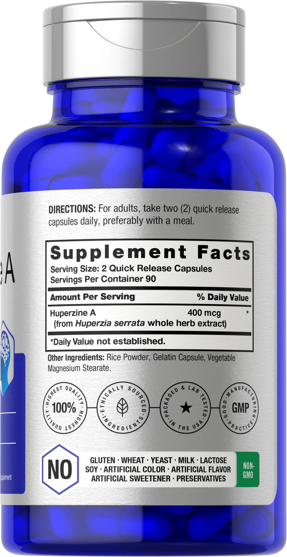 Horbäach Huperzine A 400mcg capsules in bottle