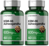 Horbäach KSM-66 Ashwagandha Caplets 600 mg per serving in bottle