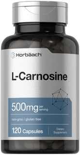 Horbäach L-Carnosine 500mg capsules ready for daily antioxidant support