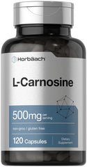 Horbäach L-Carnosine 500mg capsules ready for daily antioxidant support