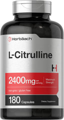 Horbaach L-Citrulline supplement bottle with 180 capsules