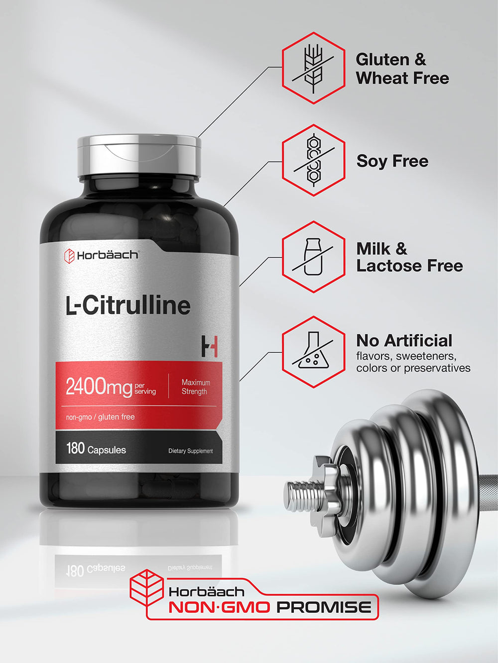 Horbaach L-Citrulline bottle in packaging