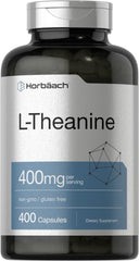 Horbäach L-Theanine 400mg bottle with 400 capsules