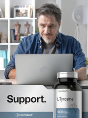 Nutrition facts panel for L-Tyrosine supplement