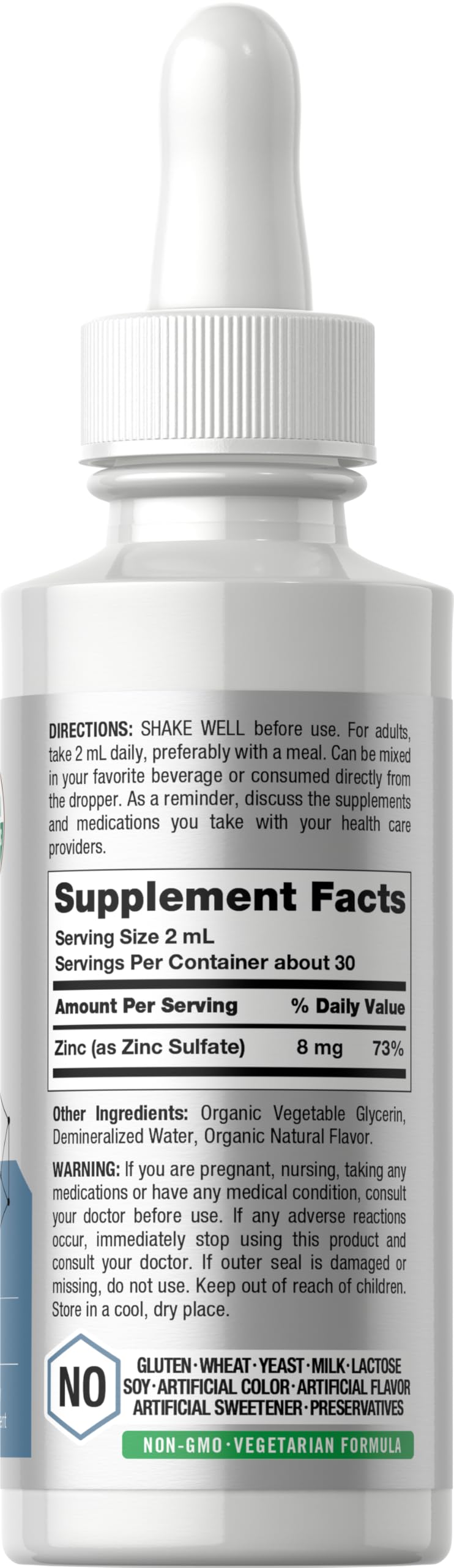 Close up of Horbaach Zinc Drops bottle