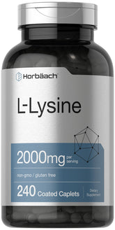 Horbäach L-Lysine 2000 mg bottle front label