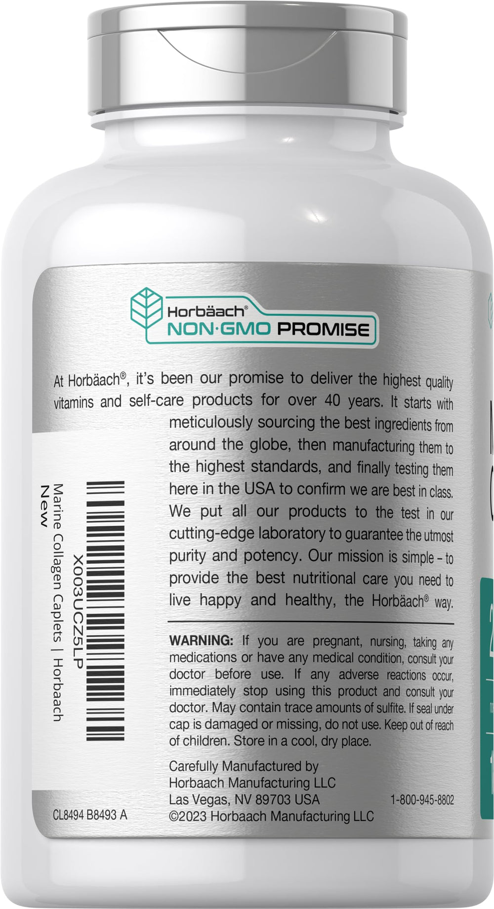 Label highlighting Type I collagen peptides information