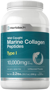 Horbaach Marine Collagen Powder 2.2 lbs front label with scoop